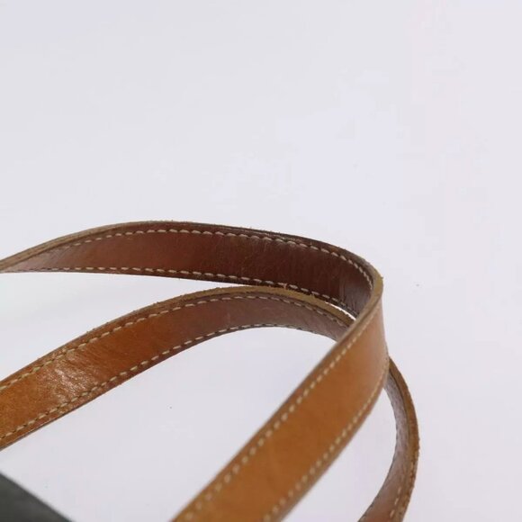 CELINE C Macadam Canvas Hand Bag Suede Gray Gold Auth mr1055 - Picture 9 of 16